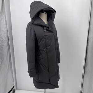 Ugg Australia womans puffer jacket small duck down black hoodie BoxL